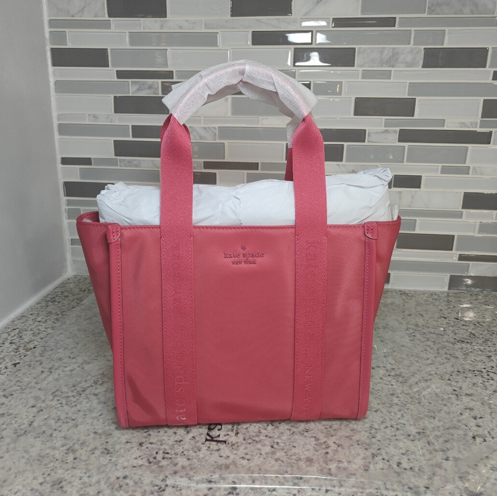 Kate spade Kip Nylon Small Tote (Rose oil, pink)